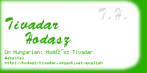 tivadar hodasz business card